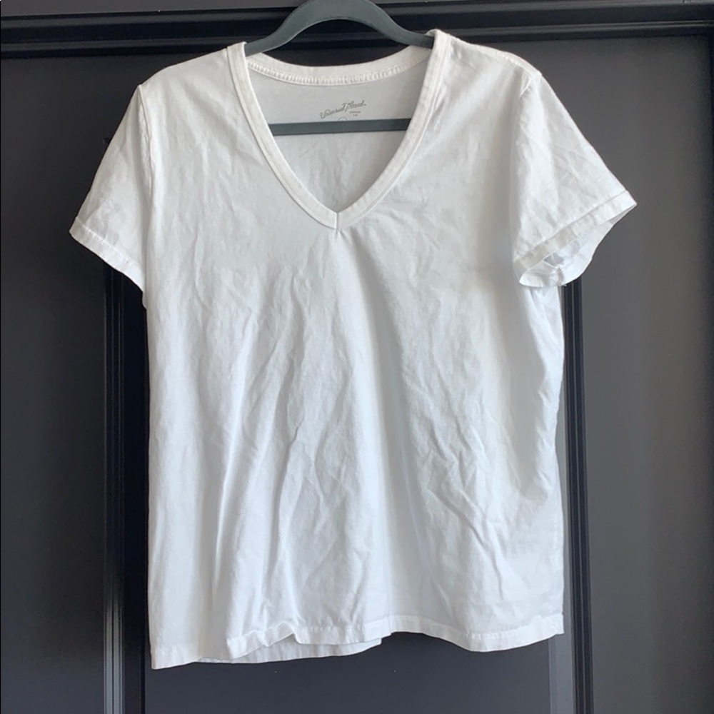 Plain White V-Neck Tee